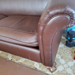 Brown Leather Couch