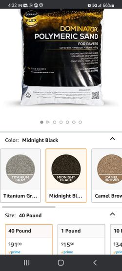 2 New Bags Black Polymeric Sand 