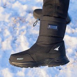 Winter High Boots for Man Outdoor Travel Snow Boots Zipper Non-slip Cotton Shoes Men Plus Velvet Keep Warm Casual Shoes Male 45