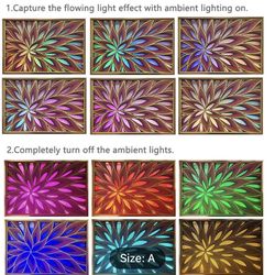 3D Geometric Flower Artwork with LED Lights