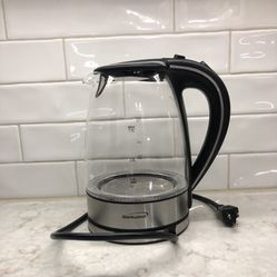 BRENTWOOD GLASS ELECTRIC TEA KETTLE 