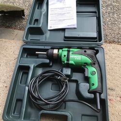 Hitachi 3/8” Corded Drill In Case