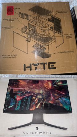 HYTE Y60 PC Case and Alienware 25” Gaming Monitor