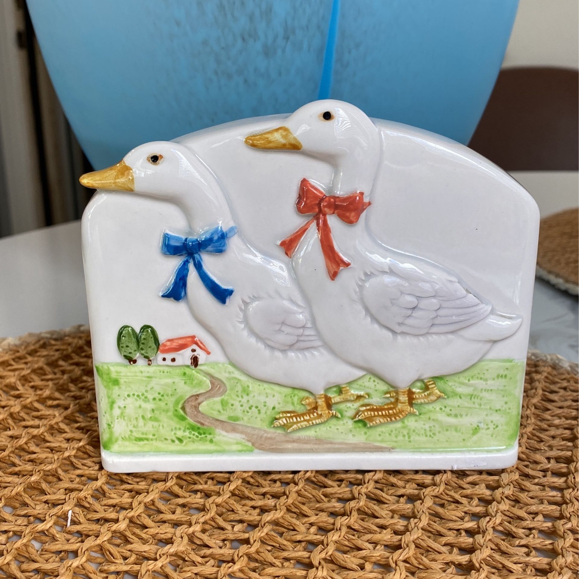 Vintage Otagiri  Note Pad And Pen Holder 