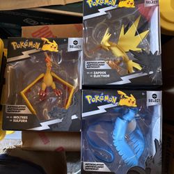 Pokemon Select Articuno, Zapdos and Moltres Figures