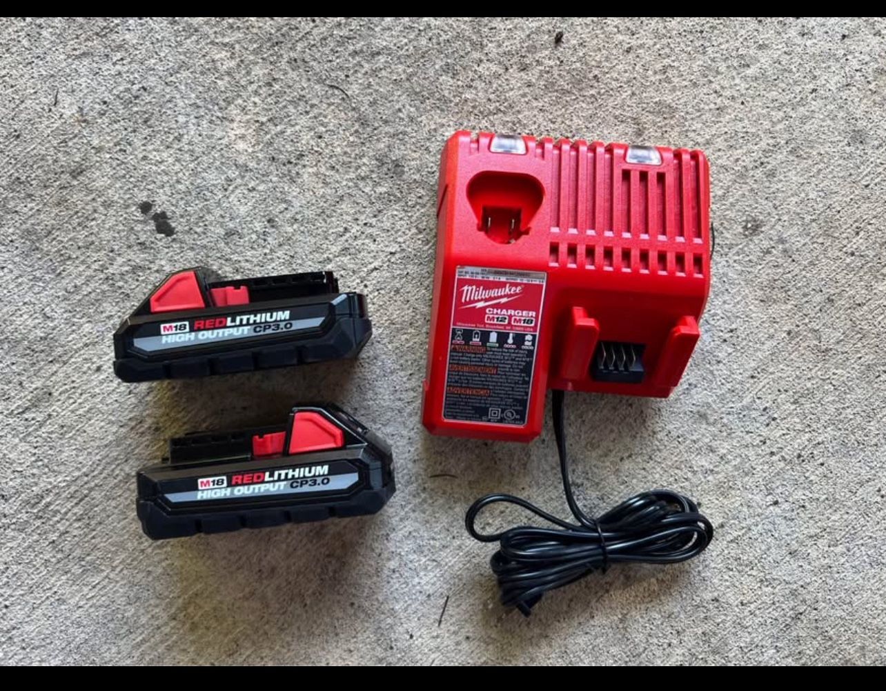 New Milwaukee charger 2 3.0 batteries 