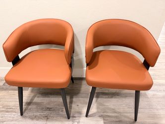 Leather dining chairs set of 2 NEW