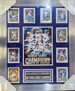 Dodgers World Series Champions Custom-Framed 10-Card Display Piece