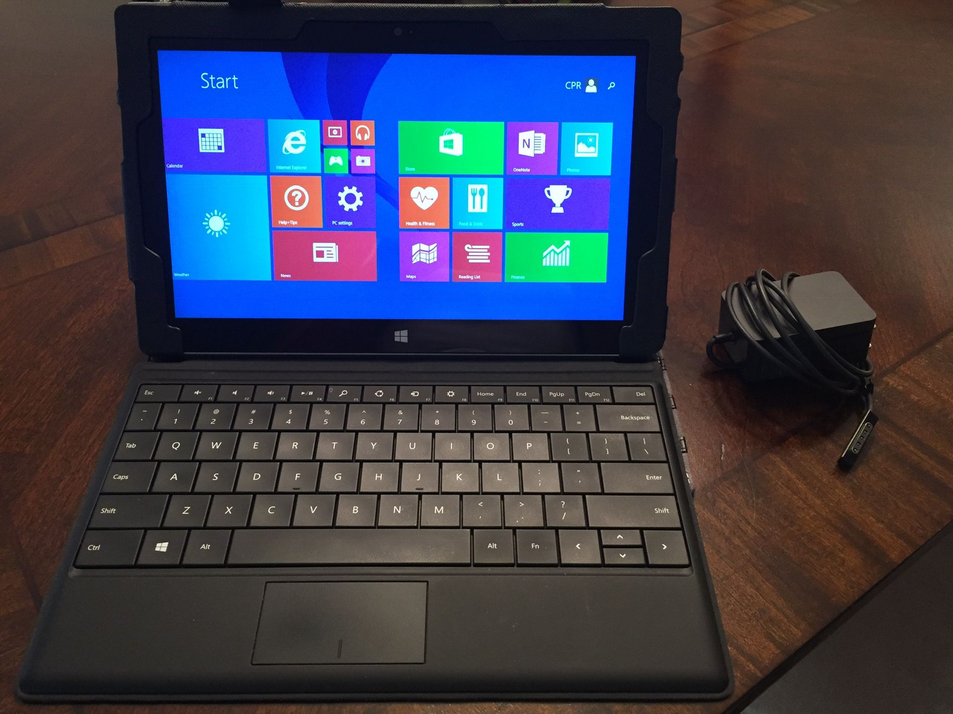 Microsoft Surface with keyboard, case and charger