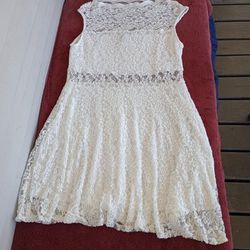 Women Love Chesley white Sleeveless Illusion Lace Dress Size 3XL