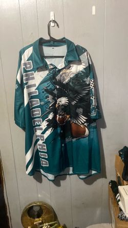Philadelphia Eagles graphic button-down shirt 4x