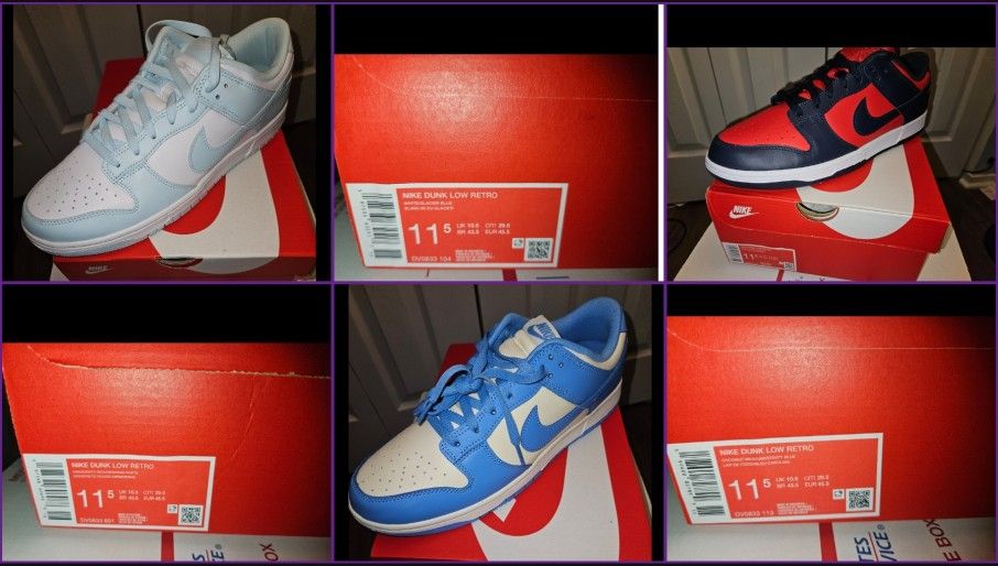 3 Pair Of Nike Dunks Brand New ($260 For All 3 Pair)