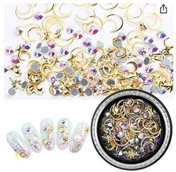 3D Nail Rhinestones & 500 Pieces Acrylic Nail Tips