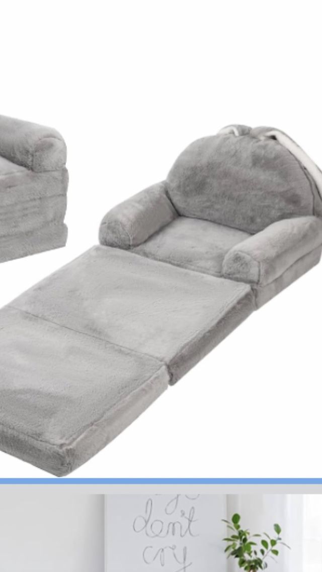 Getmo Resin Plush Foldable Kids Sofa Toddler Couch Boys Girls Baby Comfy Chair Infant