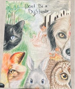 Original Hand-Drawn Animal Environmental Art