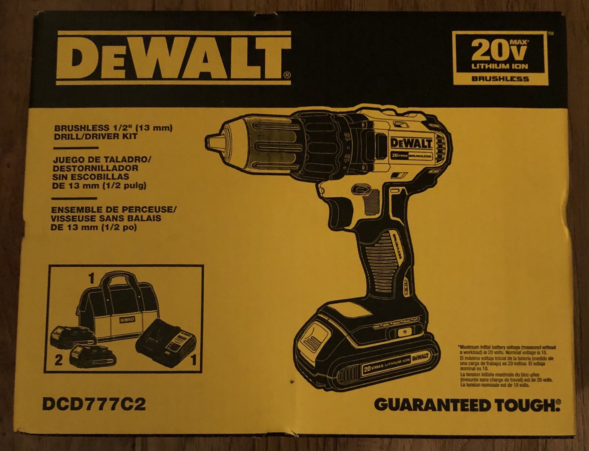 DeWalt Brushless 1/2” Drill/Driver Kit 20V Max Lithium ION