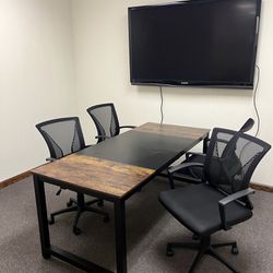 Office Conference Table, Other Tables/Desks, And Office Chairs