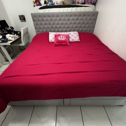 King Size Bed Frame and Mattress . Good Condition 