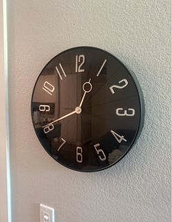 Black and Chrome Wall Clock