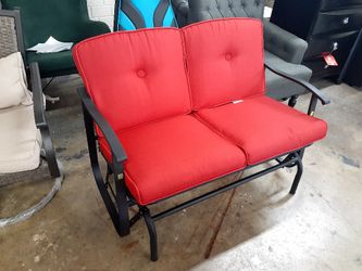 New assembled LOVESEAT glider cushions included