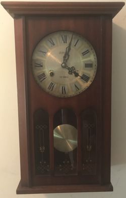 Vintage JUPITER 31 Day Wall Clock Hour and Half Hour Strike With Key Pendulum