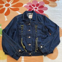 Faded Glory Jean Jacket Size Large ,, For Ladies. 100% Cotton , New Whit Tags Original 