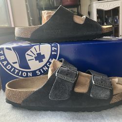Like new Velvet gray Birkenstocks - Arizona Softbed size 38