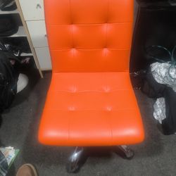 Office Chair Orange Leather