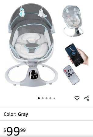 Electric Baby Swing for Infants Toddler Portable Swing Baby Rocker
