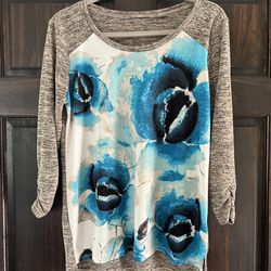 Style & Company top with 3/4 sleeves - M/L 