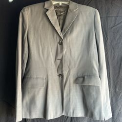 Banana Republic Suit Jacket.   Size 4.  Gray Color.  Made In Italy. 