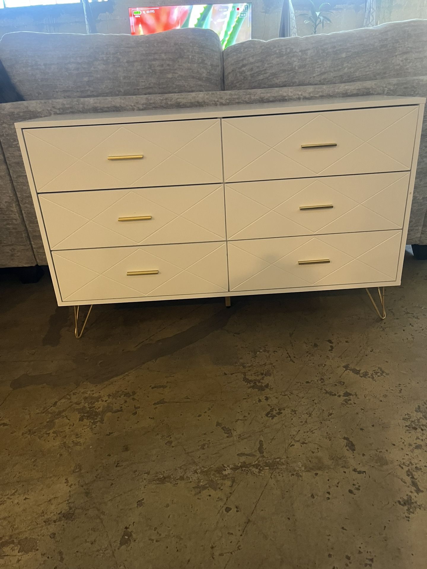 Dresser White . Very New $150 ..wood Nightstand $50 Ok Condition