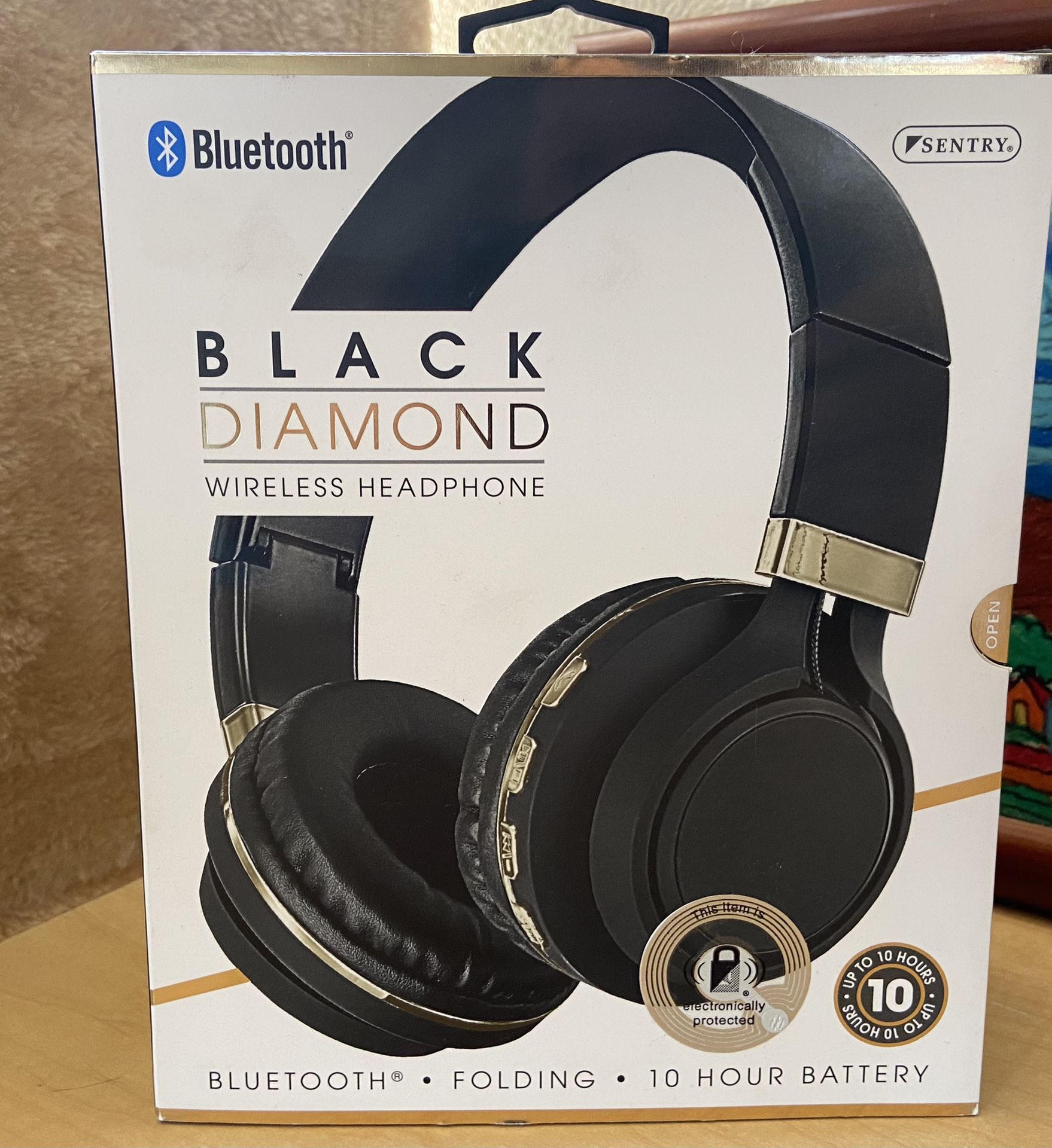 Bluetooth black diamond wireless headphone/rechargeable battery up to 10 hours