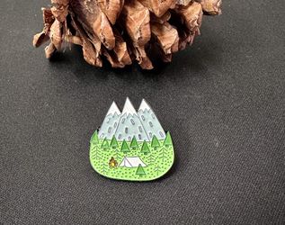 Camping Hiking Mountain Pin Brooch