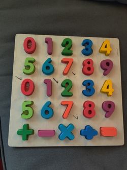 Wooden Puzzles, Alphabet And Numbers