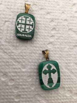 Jade Christian necklace charms