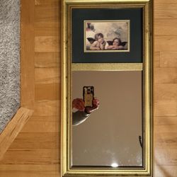 Beautiful  Gold Framed  Angel Mirror
