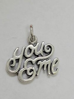 RETIRED James Avery You & Me silver Charm