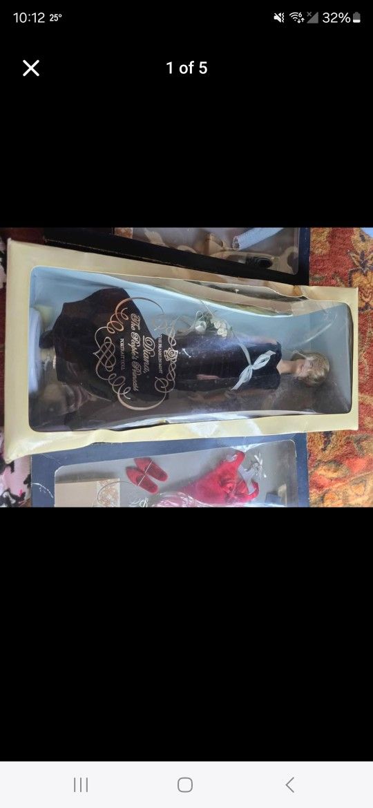 Princess Diana Porcelain Doll And Clothes