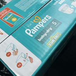 Pampers Baby Dry Size 5 New In Box 78 Diapers