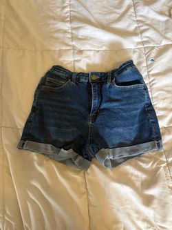 blue shorts