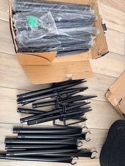 4 Pack 10FT Metal String Light Poles