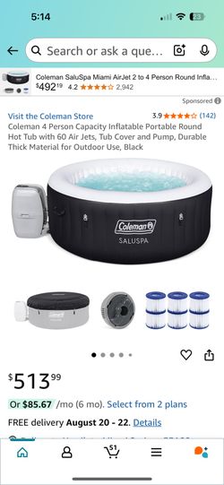 Coleman inflatable hot Tub
