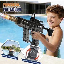 Electric Squirt Water Gun for Adult & Kids, Automatic Water Blaster Toy with Battery Powered, Long Range & High Capacity, Powerful Water Pistol for Ou