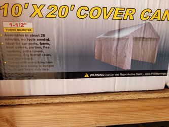 10'X20' New canopy in a BOX poles and connectors are 1-1/2" full enclosed new Carpa nueva
