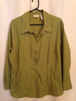 Olive Green Women's Dress Blouse