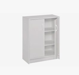 White 2-Door Cabinet Storage Organizer