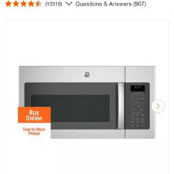 GE 1.7 cu. ft. Over the Range Microwave with Sensor Cooking in Stainless Steel