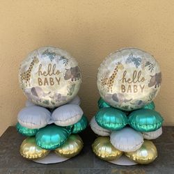 Mylar Balloons Towers Welcome Baby  (Set Of 2)