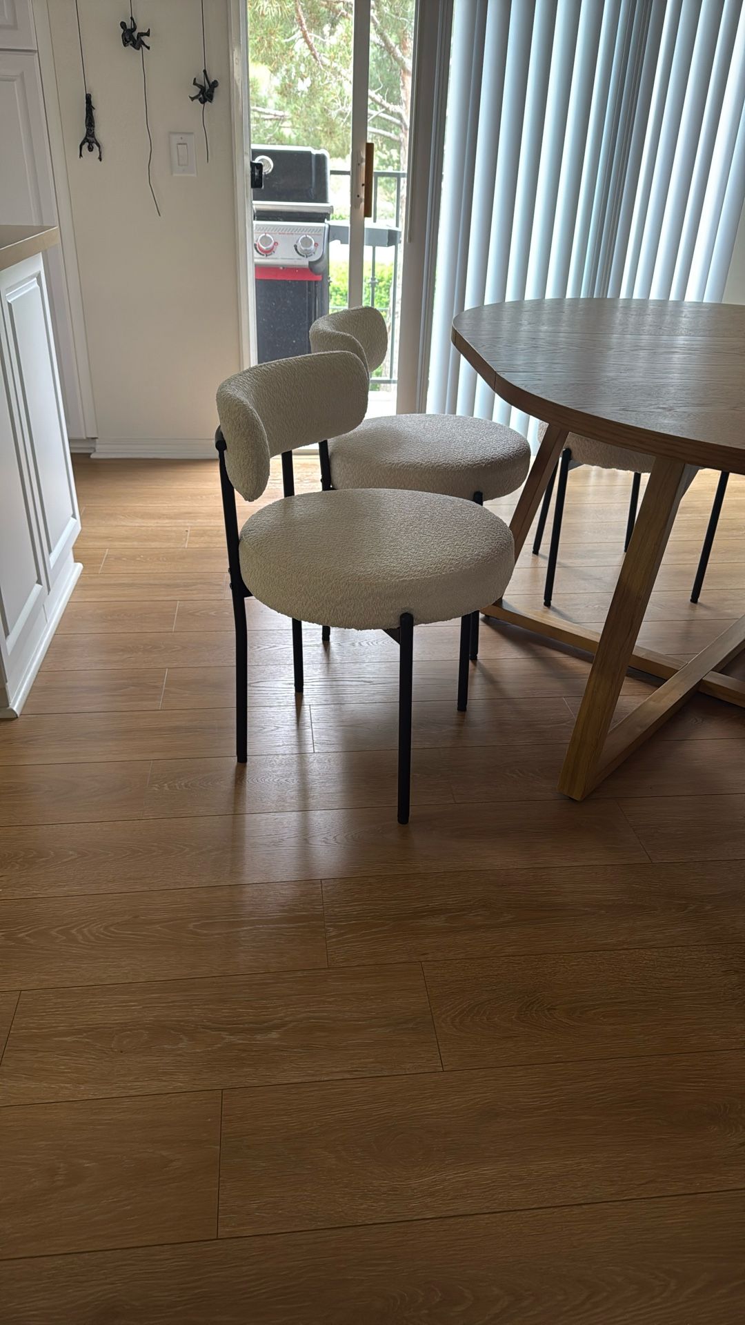 Dinning Chairs And Wood Table With Extension
